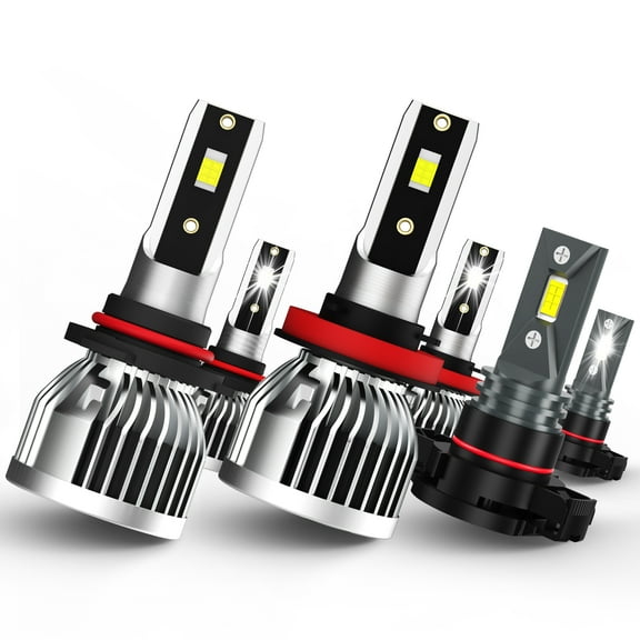 QIPEIZSP fit for Chevy Silverado 1500 2500 HD 3500HD (2007 2008 2009 2010 2011 2012 2013 2014 2015) 9005+H11 LED Headlight Bulbs + 5202 LED Fog Light Bulbs,20000LM 6500K Cool White,Pack of 6