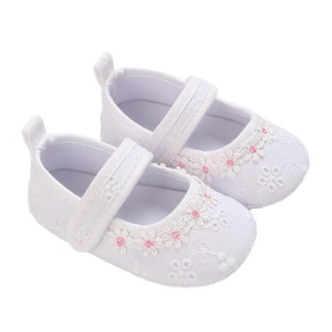 QIPOPIQ Baby Girls Princess Bowknot Soft Sole Cloth Crib Shoes Sneaker Clearance