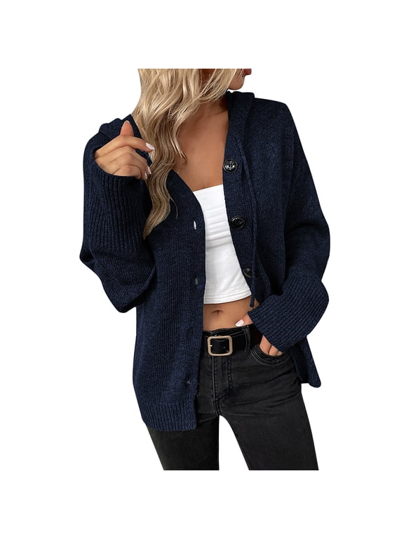 Cardigan Sweater for Women Clearance Women Loose Dark Color Rope Knitting Cardigan Jacket