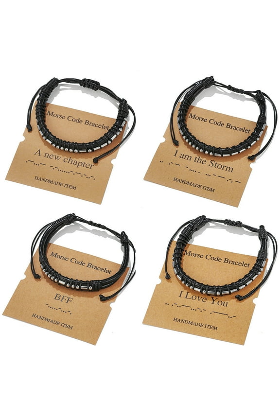 Clearance Bracelets Morse-Code Bracelets For Women Men, String Bracelets, Inspirational Bracelets Gifts For Couples Mom Daughter Friend Gifts for Her