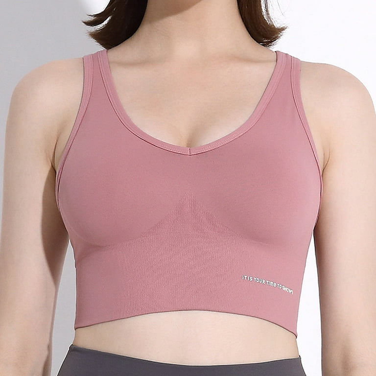 QIPOPIQ Clearance Bras for Women Plus Size Beautiful Back Yoga Push-up Vest  Underwire Sports Bras