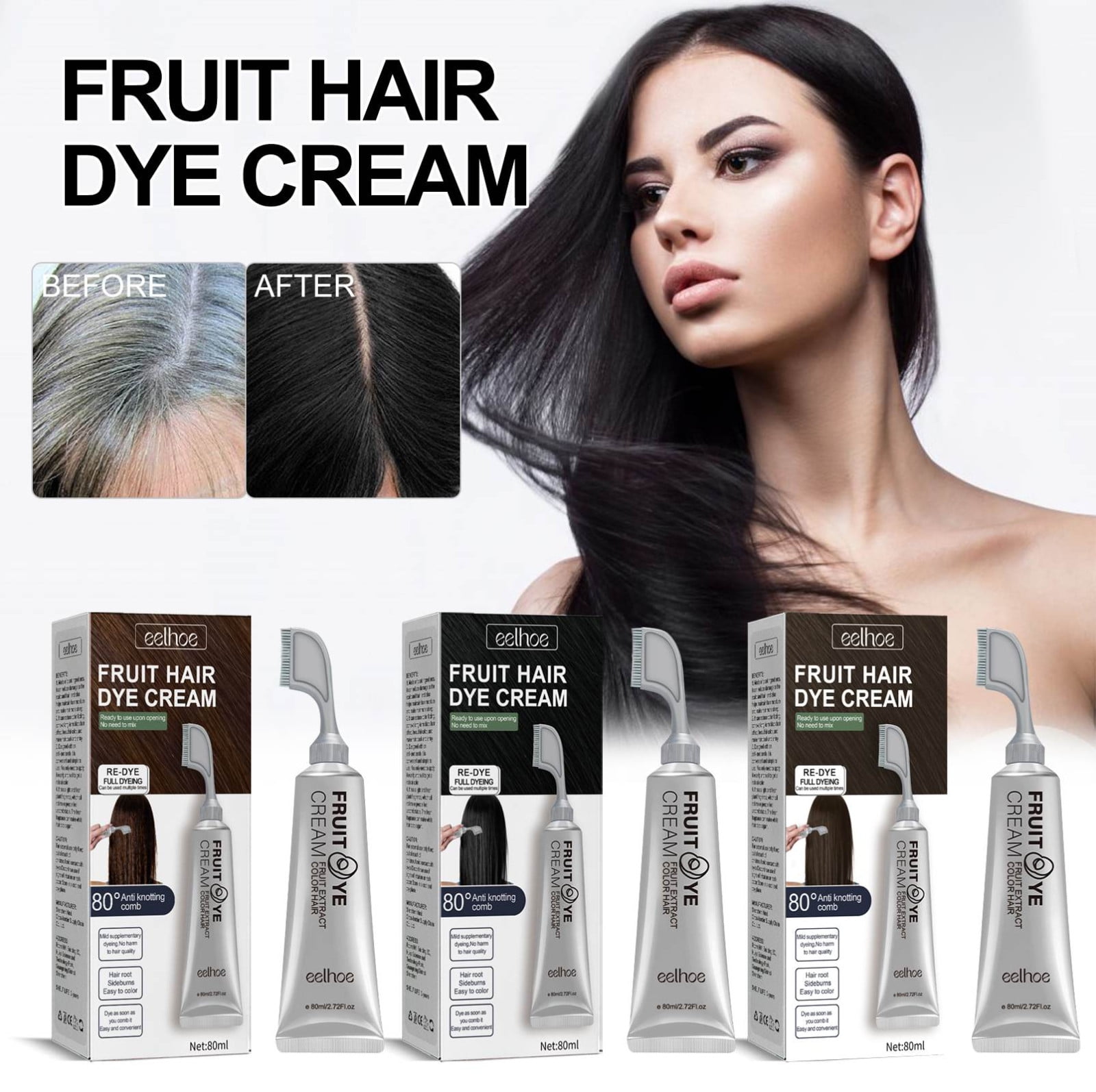 QIPOPIQ Clearance Hair Coloring Tools Hair Coloring Tools Tint Cream Fruit Hair HAIR Tint CREAM