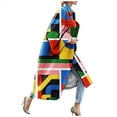 thumbnail image 1 of QIPOPIQ Clearance Jackets for Women Fashion Women Printed Pocket Jacket Outerwear Cardigan Overcoat Long Trench Coat, 1 of 3