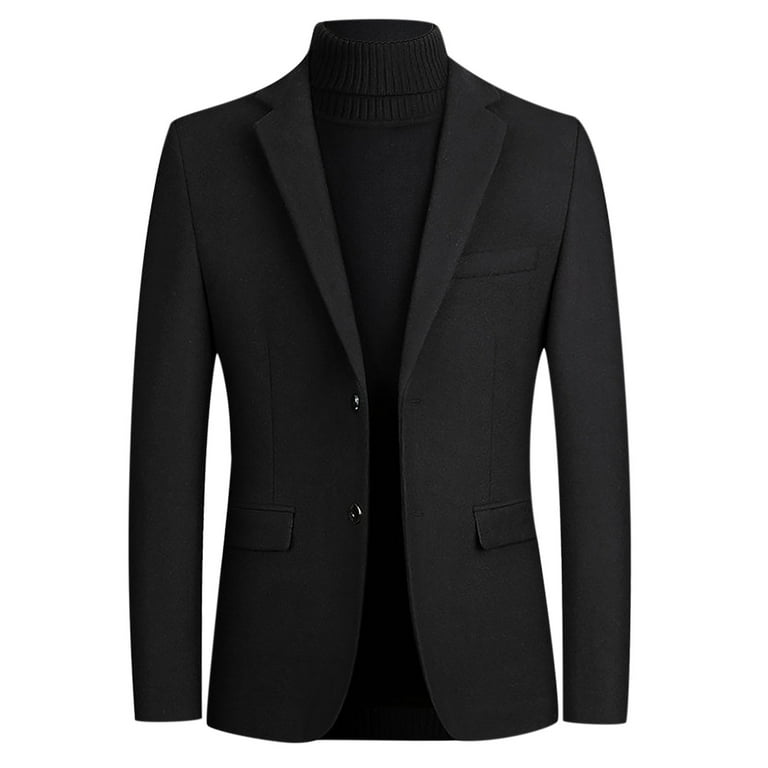 QIPOPIQ Clearance Men's Suits Single-breasted Business Wool Coat Mens  Formal Blazer Suit Jacket 