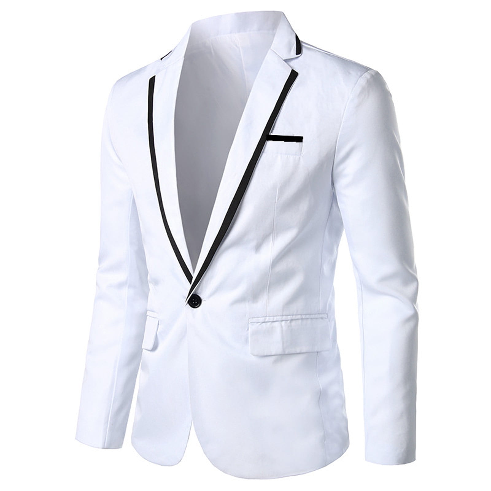 QIPOPIQ Clearance Men's Suits Solid Casual Slim Single-row One-button Coat  Mens Formal Blazer Suit Jacket 
