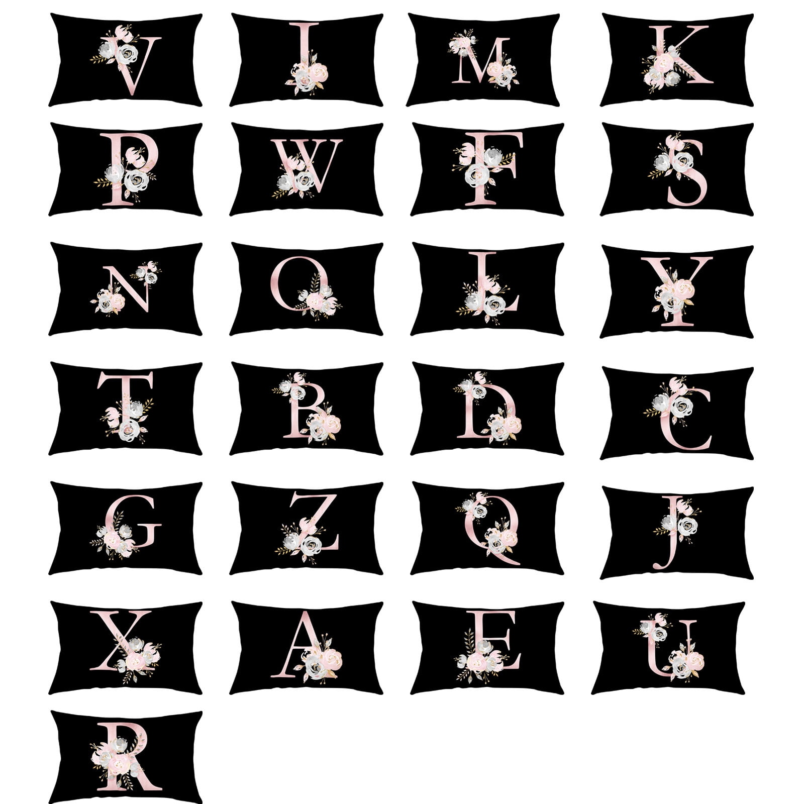 QIPOPIQ Clearance Pillows & Case, English Alphabet Pillow Covers ANW