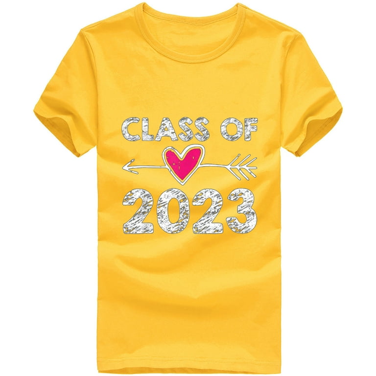 QIPOPIQ Clearance Senior Graduation Women's Shirts Junior Class of 2023  T-Shirt Short Sleeve Tee Shirts 