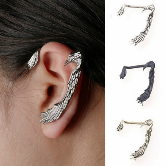 QIPOPIQ Clearance Stud European And American Fashion Gothic Punk Black Crow Earrings Gifts for Her