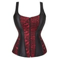 thumbnail image 1 of QIPOPIQ Clearance Women's Steel Boned Corset Overbust Bustier Lingerie Top Gothic Shapewear Sexy Underwear Corset Top, 1 of 5