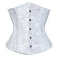 thumbnail image 1 of QIPOPIQ Clearance Women's Underbust Corset Satin Lace Plus Size Waist Training Corsets Push Up Lingerie Bustier Top, 1 of 5