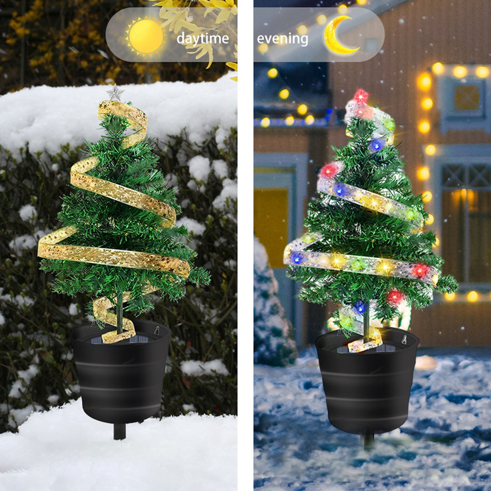 QIPOPIQ Clearance solar light, Christmas Tree Outdoor Solar Light Solar