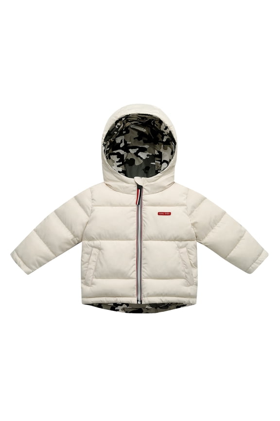 Coats for Girls Clearance Winter Baby Boys Girls Wear Double-sided Thick Camouflage Down Padded Jacket Coat