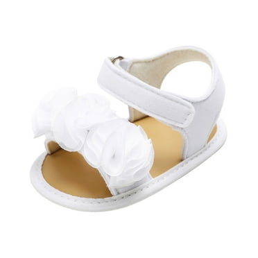 QIPOPIQ Infant Baby Girls Summer Sandals Newborn Toddler First Walker Crib Dress Shoes Clearance