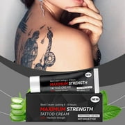 QIPOPIQ Maximum Strength Tattoo Aftercare Cream – Long-Lasting 6-8 Hour Moisturizing & Soothing Formula for Fresh & Healing Ink, Gentle Fade Support