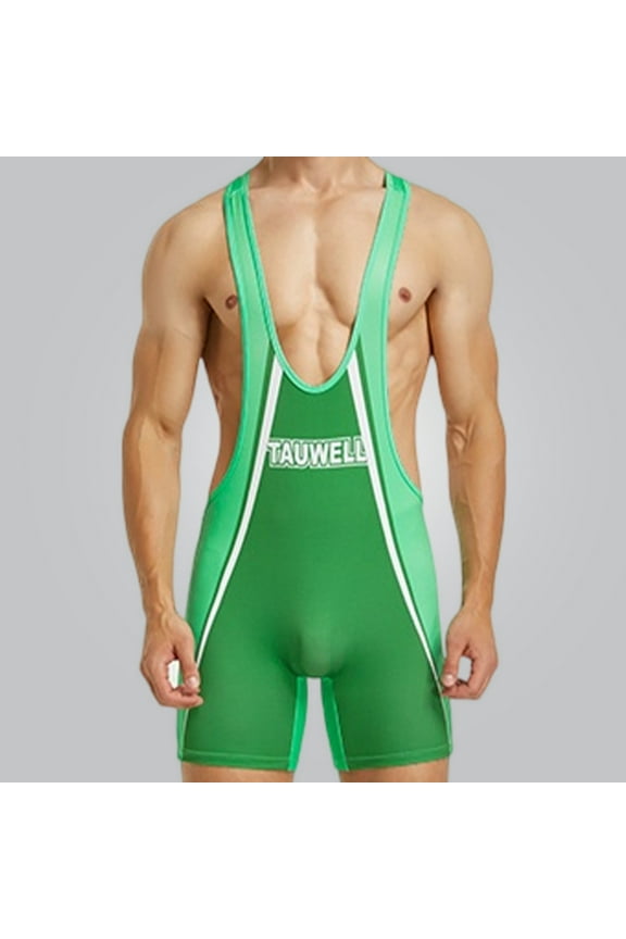Men Wrestling Singlets Athletic Supporters Bodysuits Slim Fit Sports Active Jumpsuits Leotard One Piece