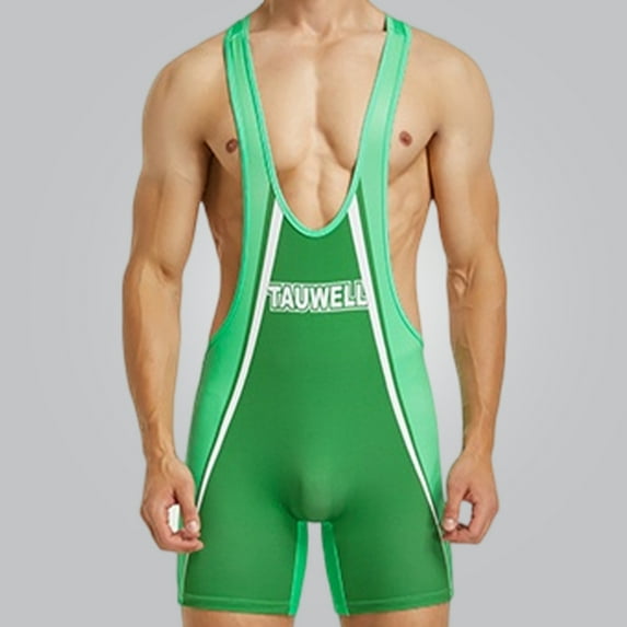 QIPOPIQ Men Wrestling Singlets Athletic Supporters Bodysuits Slim Fit Sports Active Jumpsuits Leotard One Piece