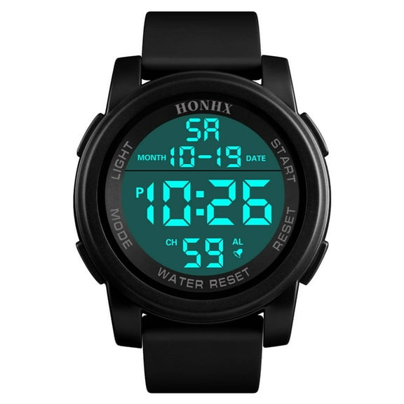 QIPOPIQ Men's Digital Sports Watch 50M Mens LED Watch Multifunction Sport Women Outdoor Electronic Watch Gift for Men