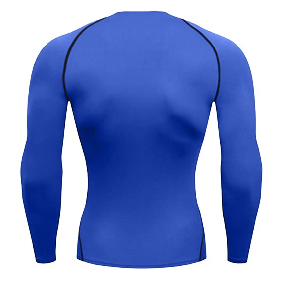QIPOPIQ Men's Long Sleeve Compression Fitness Shirt, Stretchy Base Layer Top for Outdoor and Casual Wear