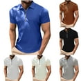 thumbnail image 1 of QIPOPIQ Mens Casual Polo Shirt Short Sleeve Classic Fit Knit T Shirt Golf Shirts with Zipper Clearance, 1 of 6