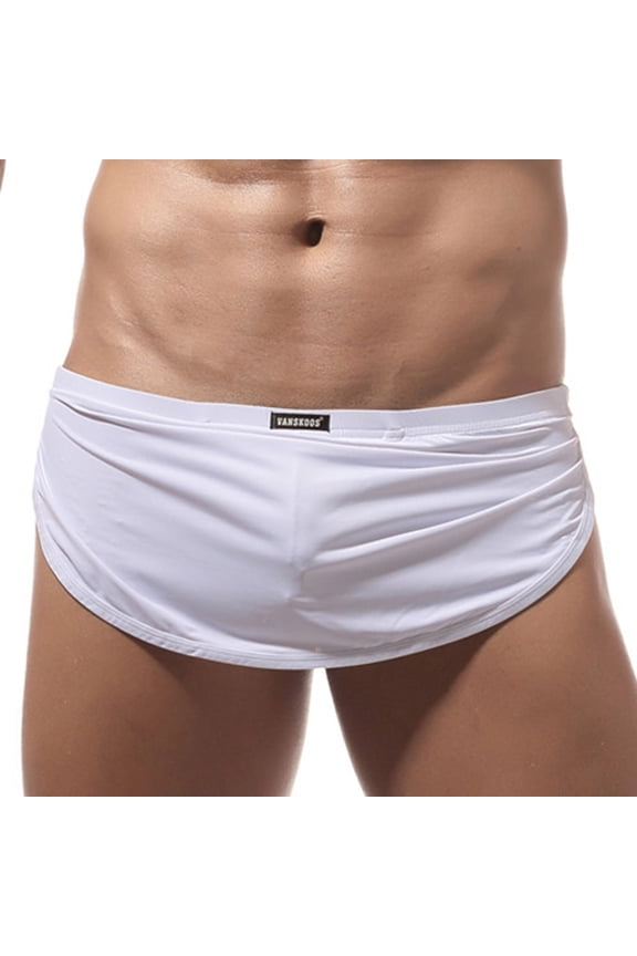 Mens Underwear Casual Solid Low Waist High Fork Sexy Pants Briefs Underwear Clearance