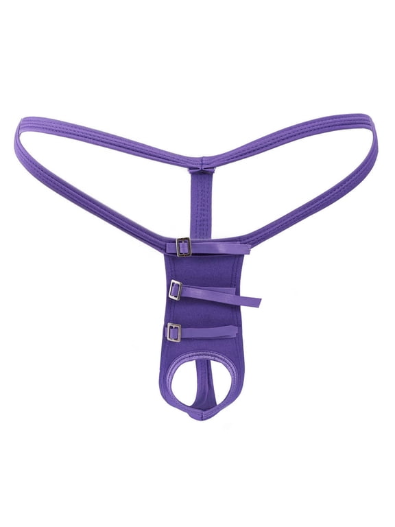 Mens Underwear Sexy Mini Thong Personality Hoop Low Waist T Pants Swimsuit Underwear Clearance