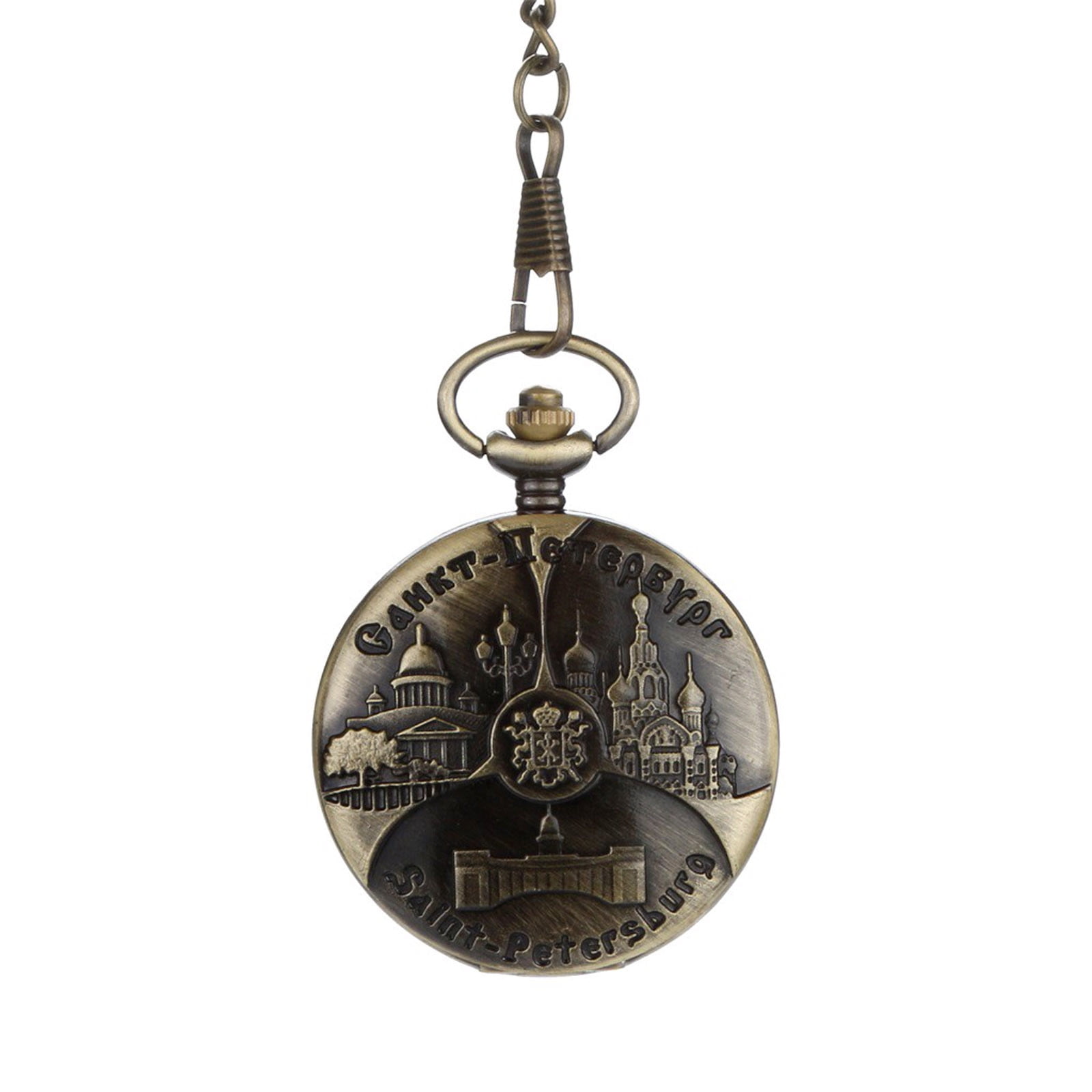 QIPOPIQ Pocket Watch Personalized Pattern Steampunk Vintage Quartz ...