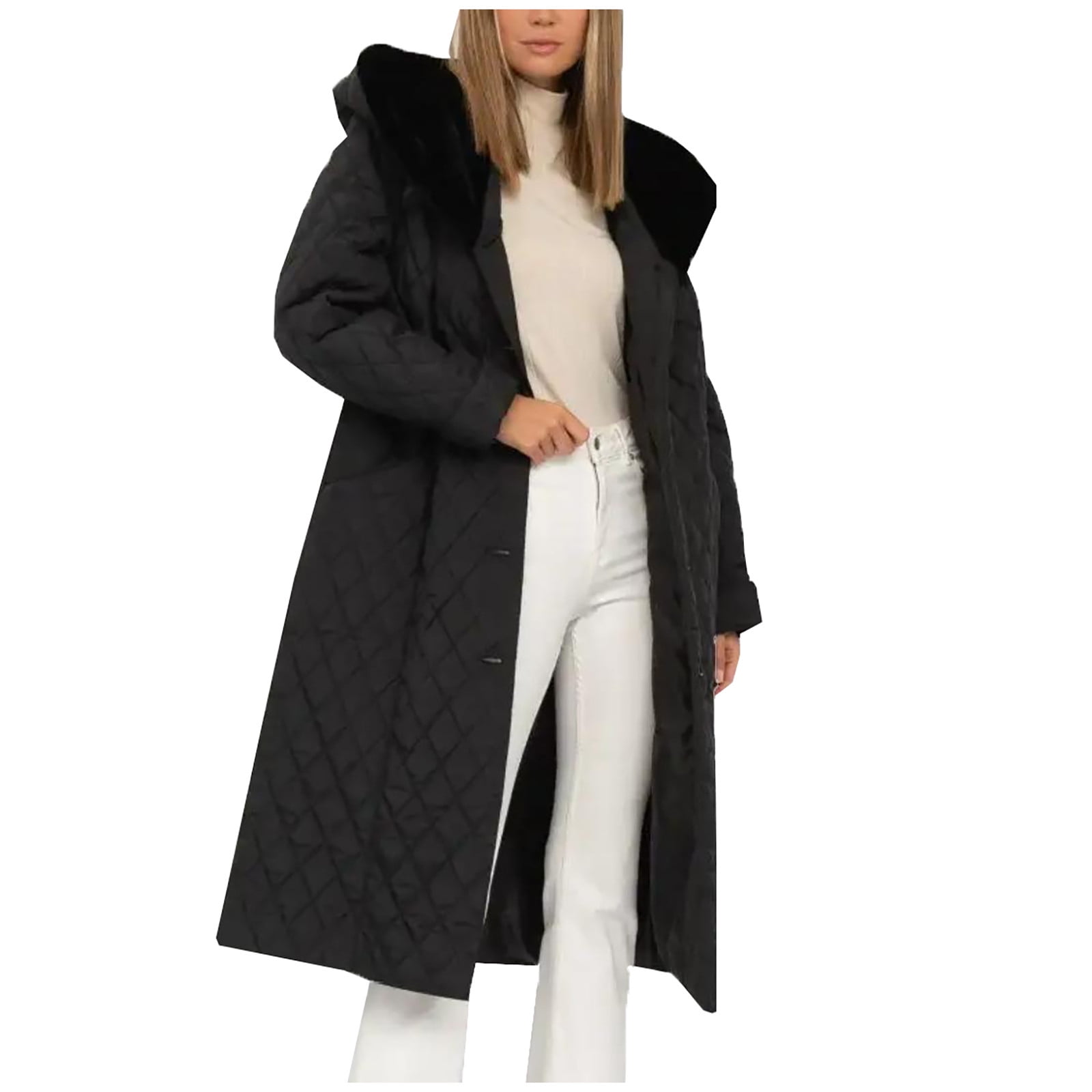 QIPOPIQ Puffer Jacket Women Clearance Winter Clothes Plus Size Warm