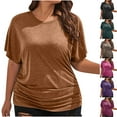 QIPOPIQ Shirts for Women Summer Spring Tops Short Sleeve Oversized T