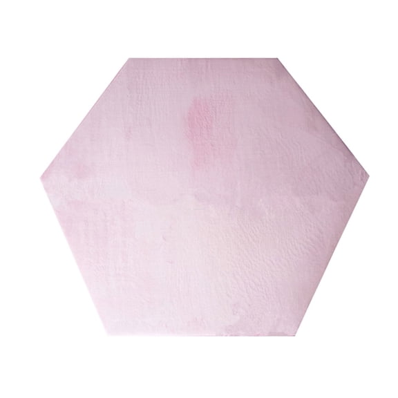 QIPOPIQ Soft Coral Fleece Hexagon Play Mat, Cozy Rug Pad for Kids Play Tent and Indoor Use