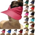thumbnail image 1 of QIPOPIQ Sun Visor Ponytail Hat for Women Packable Wide Brim Summer Hat with Uv Protection for Sports Golf Tennis Running Clearance, 1 of 2
