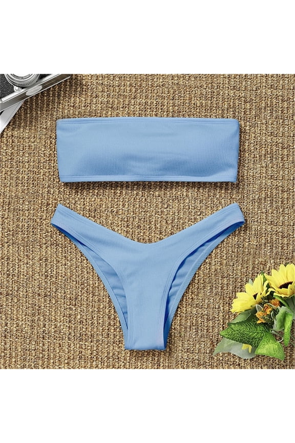 Swimsuit Clearance Women's Bikini High Waisted Two Piece Swimsuit Swimwear