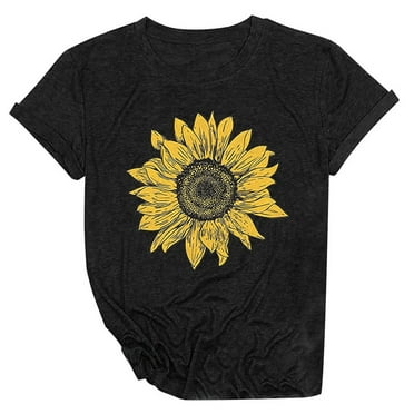 QIPOPIQ T Shirts for Women Casual Letter Print Pullover Short Sleeve T-Shirt Tops Shirt Clearance