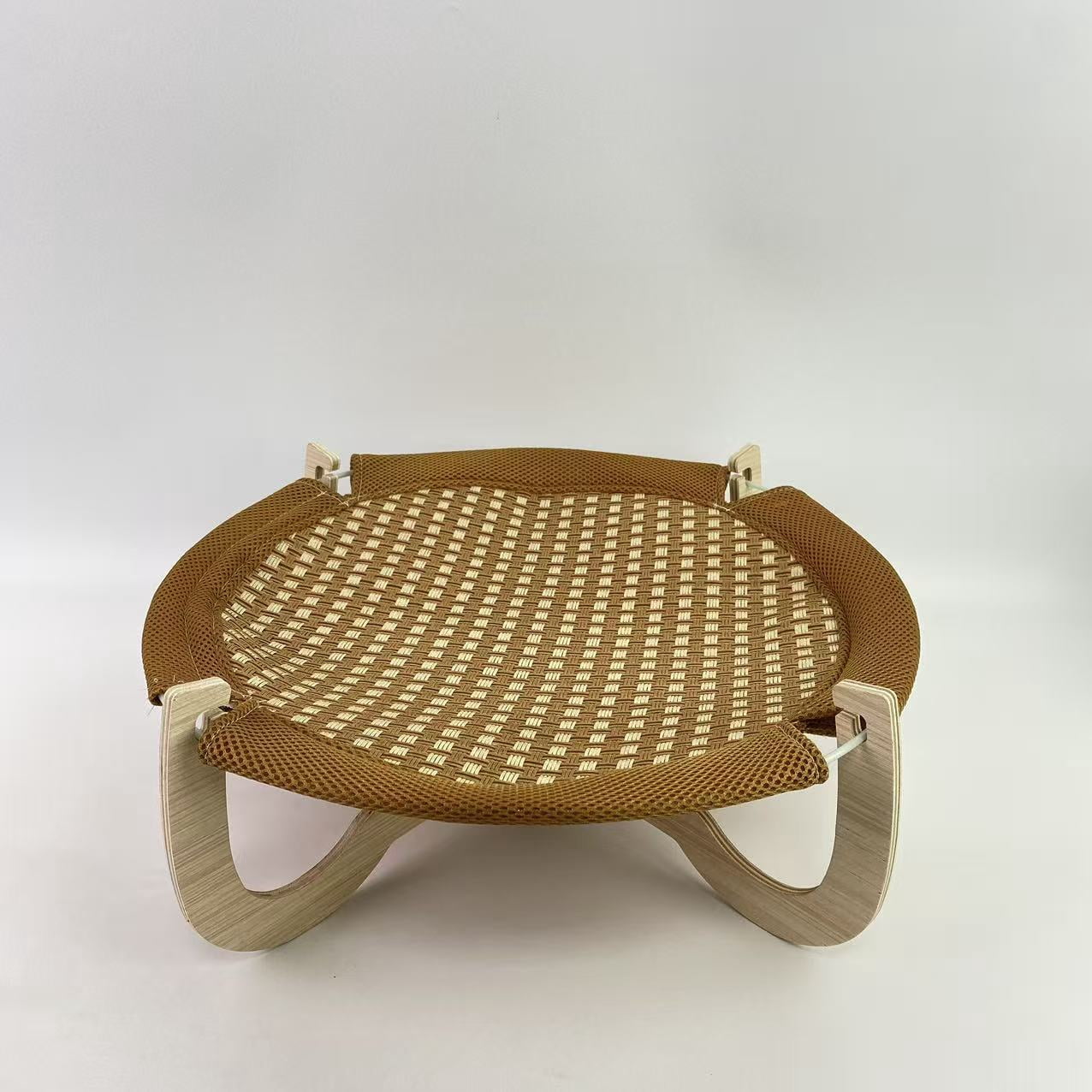 QIPTCEDX Pet furniture, Elevated Cat Bed for Average Cats, Dog Bed for Miniature Dogs, with Removable Washable Mesh, for Pets up to 20 lb, Oval - 15 x 15 x 6 in