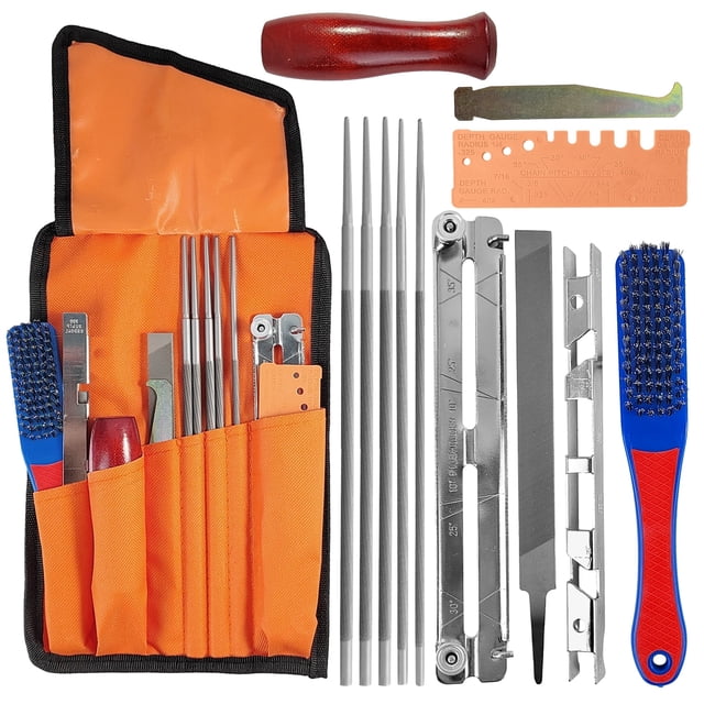 File Sharpener Tool QIPUNEKY 13 Pack Chainsaw File, Chainsaw Sharpener Kit, Chain Saw ...