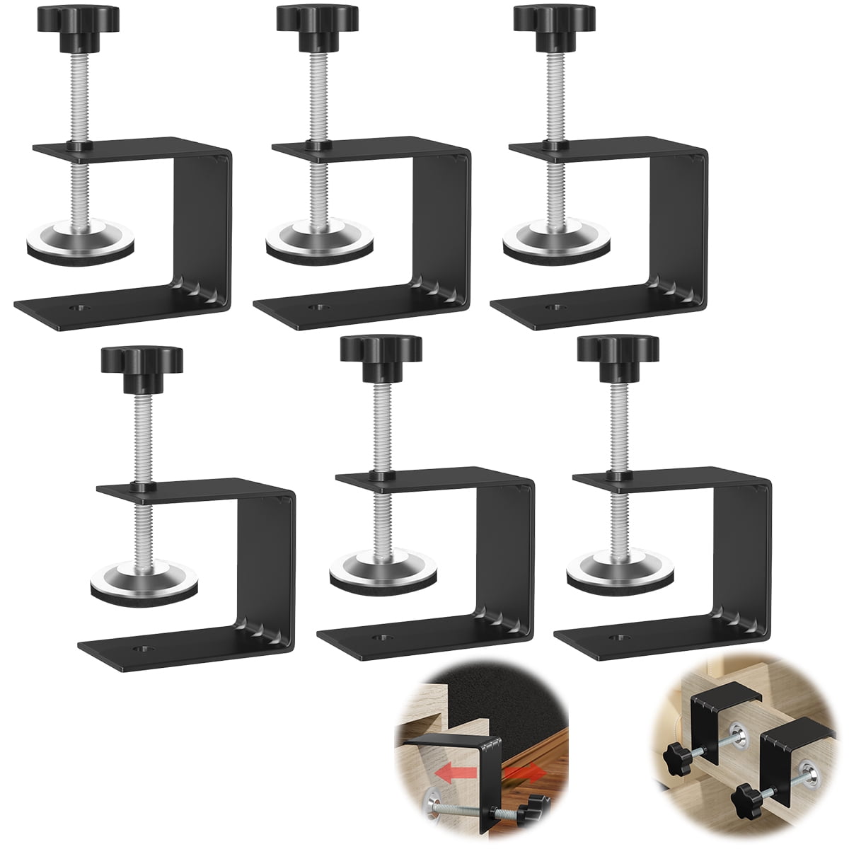 QIPUNEKY 6 Pcs C Clamps, Drawer Front Installation Clamps, Cold-Rolled ...