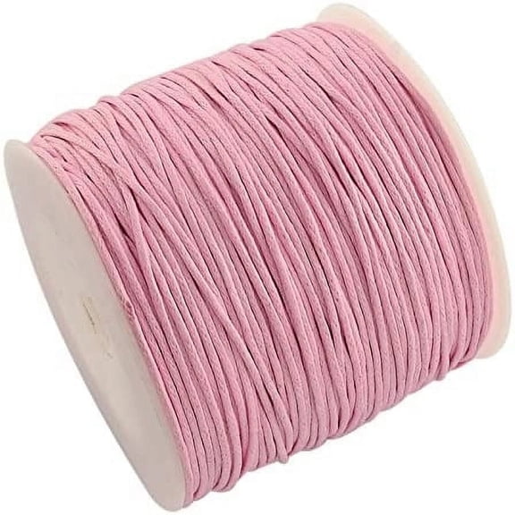 QIQUWOHUL 1 Roll 1mm 1 Yards Waxed Cotton Thread Beading String For Jewelry Making Crafting Beading Macrame
