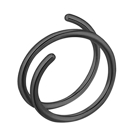 QIQUWOHUL 1PC Nose Hoop Ring For Piercing Nose Hoop, Nose Ring Hoop For Women, Spiral Nose Hoop For Girls, Nostril Piercing Jewelry