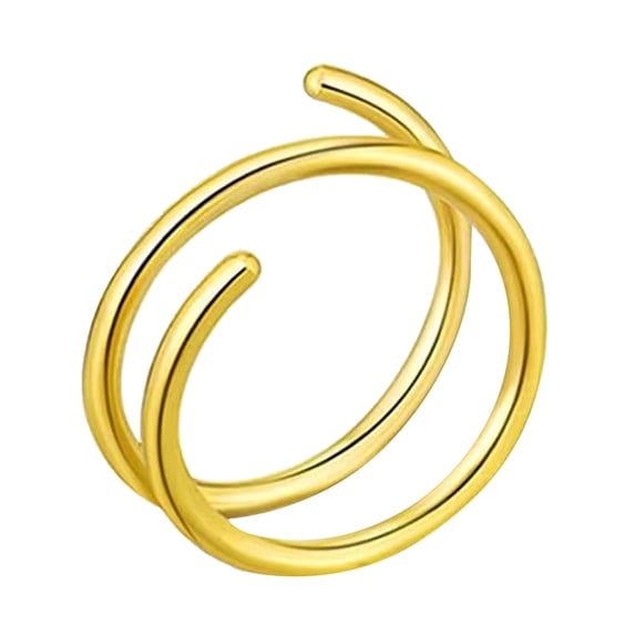 QIQUWOHUL 1PC Nose Hoop Ring For Piercing Nose Hoop, Nose Ring Hoop For Women, Spiral Nose Hoop For Girls, Nostril Piercing Jewelry