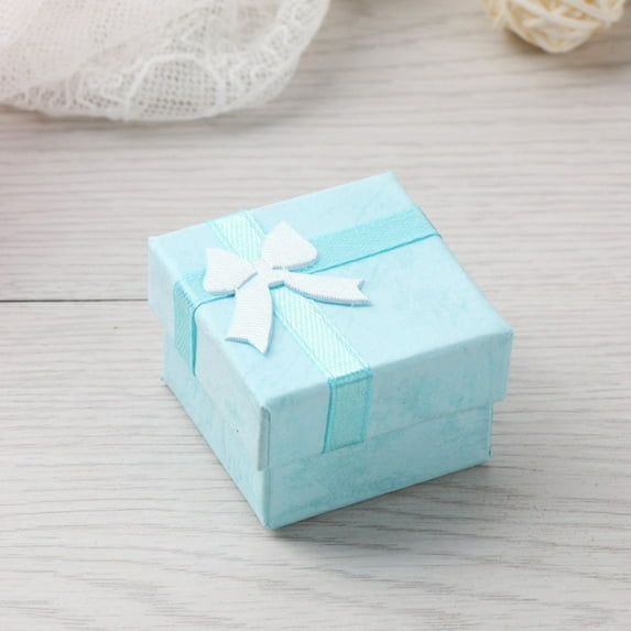 QIQUWOHUL Cardboard Jewelry Box Thick Paper Box Bulk For Jewelry Gift Case With Cotton Filled And Lid