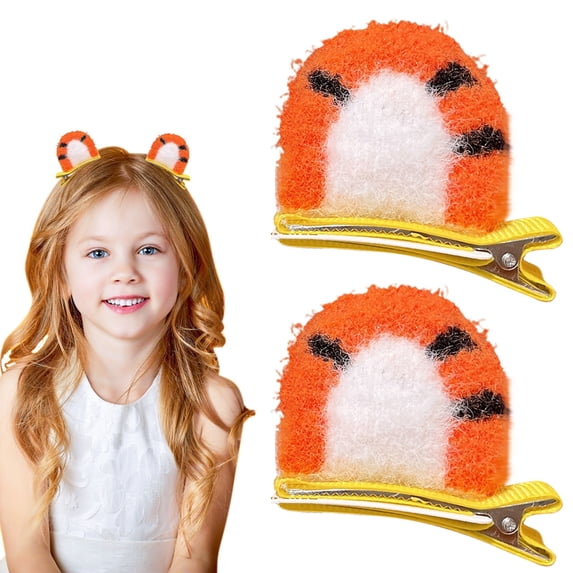 QIQUWOHUL Cat Ear Clips For Girls – Bunny Hairpin Animal Accessories Cute Kids' Barrettes & Non Clips