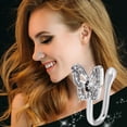 thumbnail image 1 of QIQUWOHUL Diamond Butterfly Nose Ring Fake Nose Septum Rings Non Pierced Clip On Nose Hoop Ring, 1 of 9