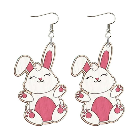 QIQUWOHUL Easter Bunny Carrot Earrings Acrylic Earrings Happy Spring Gnome Earrings
