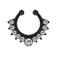 thumbnail image 1 of QIQUWOHUL Fake Septum Nose Rings Hoop Stainless Steel Lip Ear Nose Septum Ring Non Piercing Clip On Nose Hoop Rings Body Piercing Jewelry, 1 of 5