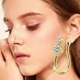 thumbnail image 1 of QIQUWOHUL Fashion Cross Nose Rings Hoops Fake Nose Rings Clip On Circle Nose Fake Nose Piercings Fashion Nose Jewelry For Women, 1 of 3
