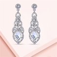 thumbnail image 1 of QIQUWOHUL Fashionable Exaggerated Design Sparkling Rhinestone Earrings, 1 of 3
