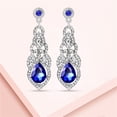 thumbnail image 1 of QIQUWOHUL Fashionable Exaggerated Design Sparkling Rhinestone Earrings, 1 of 3