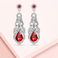 thumbnail image 1 of QIQUWOHUL Fashionable Exaggerated Design Sparkling Rhinestone Earrings, 1 of 3
