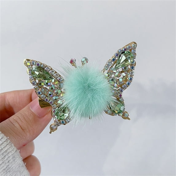 QIQUWOHUL Flying Butterfly Hairpin Sparkly Butterfly Hair Clips Women Cute Alloy Flying Butterfly Hairpin Clips Moving Crystal Rhinestone Hair Pin Girls Shiny Hair Clips Barrette