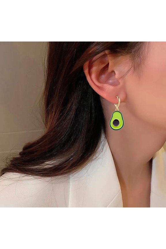 Fruit Earrings Lemon Strawberry Cute Fruit Wind Alloy Oil Dropping Earrings Jewelry