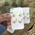 thumbnail image 1 of QIQUWOHUL Funny Jewelry Chicken Eggs Earrings Two Earrings Acrylic Handmade With Love Earrings Gift Earrings, 1 of 4